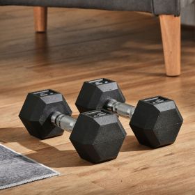 Hex Dumbbell Set Of 2, Rubber Weights Exercise Fitness Dumbbell With Non-Slip Handles, Anti-roll, For Bulk Up Your Arms, Shoulders, And Back