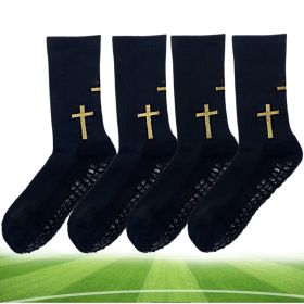 Solid Color Classic High Tube Football Socks (Option: Black-Children-1PC)