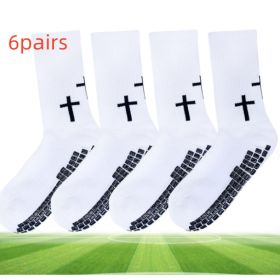 Solid Color Classic High Tube Football Socks (Option: White-Adult-6pairs)