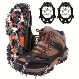Shoe Ice Claws, Traction Shoe Nails, Ice And Snow Grip Straps With 19 Stainless Steel Nails, Shoe Claws Anti-Slip Boot Nails, Suitable For Walking, Jo (Option: XL)