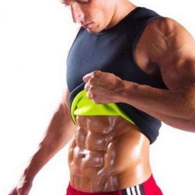 MEN'S BODY SHAPING NEOPRENE SAUNA VEST With LOGO (Option: A-3XL)