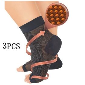 Men Women Anti Fatigue Compression Foot Sleeve Foot Ankle Compression Socks (Option: S M-01or3pcs)