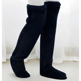 Vacuum Packaging Goose Down Leg Socks (Option: Black-Average Size)
