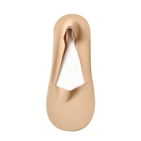 Women's Fashion Silicone Non-slip Shallow Boat Socks (Option: Khaki-One size)
